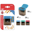 Pencil Sharpener 2-hole with catcher 