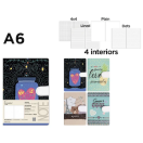 Notebook A6, hard cover, 144sheets,