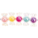 Candy beads, 6 pcs, ca. 22 x 12 x 12 mm
