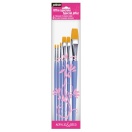 Pack 6 yellow poly. flat brush