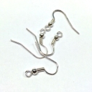 French ear Wires, l-18mm silver-plated 10pcs