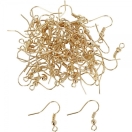 Frensh Ear Wires, gold-plated l-18mm, 10pcs