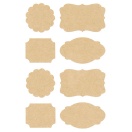 Kraft paper stickers/ tags 32pcs