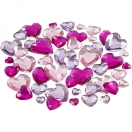 Poolpärlid 6+10+14mm, 252tk/ purple harmony hearts
