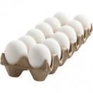 Plastikust munad, valged 12tk
