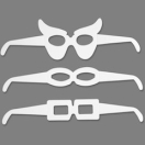 Novelty Glasses, H: 4,5-10 cm, L: 32 cm,