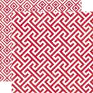 Disainpaber 30,5x30,5cm/ Geometric Red 1 leht 