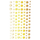 Self-Adhesive Crystals 3-6mm, 104pcs, yellow