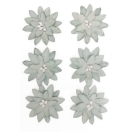 Paper Flowers 6pcs, self-adhesive, grey