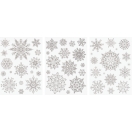 Dekoratiivne aknakleebis A4/ lumehelbed hõbe/ 3 lehte