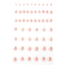 Self-Adhesive Pearls 3-7mm, 54pcs, pink