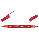 Marker Tombow TwinTone Dual-tip 0,3 ja 0,8mm, punane