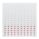 Adhesive half pearls 3 shades of red 2mm