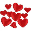 Satin Hearts 10+20mm/ red