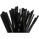 Pipe Cleaners, thickness 6 mm, black, 50pcs