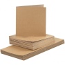 Cards and Envelopes 15x15cm, 50pcs, natural