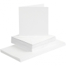 Cards and Envelopes 15x15cm, 50pcs, white