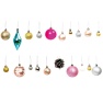 Xmas tree bauble set pastel 25pcs