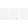 Dekoratiivne aknakleebis A4/ tähed valge 3 lehte