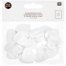Wooden hearts small, white, 30x28mm, 20pcs