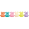 Bunny beads, pastel ca. 13x15mm, 9pcs