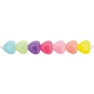 Heart beads, pastel, small, 35pcs, 12x11x5mm