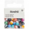 Tie-dye beads, colour mix, 48 pcs, Ø 8 mm