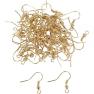 Frensh Ear Wires, gold-plated l-18mm, 10pcs