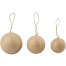 Paper mache hanging ball d-4cm 1pc