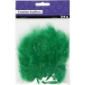 Feathers, size 5-12cm, 15pcs/ Green