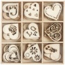 Wooden decoration Love 45pcs