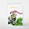 Greeting card/ WELCOME flamingo