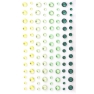Self-Adhesive Crystals 3-6mm, 104pcs, green