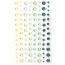 Self-Adhesive Crystals 3-6mm, 104pcs, green