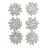 Paper Flowers 6pcs, self-adhesive, grey
