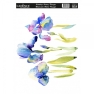 Fabric Transfer, watercolor irises