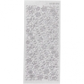 Stickers, sheet 10x23 cm, silver, snowflakes, 1sheet