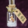 Mini Glass Vottles, with cork&screw, 22x40mm, 2pcs
