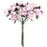 Paper Flowers Rose, 12pcs, pink