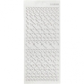 Stickers, sheet 10x23 cm, silver, hearts, 1sheet