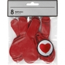 Balloons 8pcs, hearts red