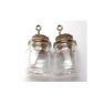 Mini Glass Vottles, with cork&screw, 22x22mm, 2pcs