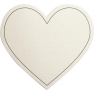 Heart, off-white, size 75x69 mm, 120 g, 10pcs