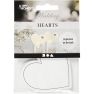 Heart, white, size 75x69 mm, 120 g, 10pcs