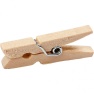 Clothes Pegs, L: 30 mm, W: 3 mm, birch, 30pcs