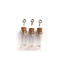 Mini Glass Vottles, with cork&screw, 11x22mm, 3pcs