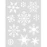 Stencil 18.5x24.5cm / snowflakes (self-adhesive)