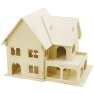 3D Wooden Construction Kit, House with veranda, size 22,5x16x17,5 , 