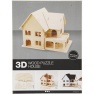 3D Wooden Construction Kit, House with veranda, size 22,5x16x17,5 , 