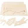 3D Wooden Construction Kit, House with ramp, size 22,5x17,5x20,5 , 